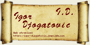 Igor Đogatović vizit kartica